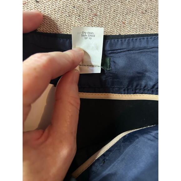Black J. Crew Pencil Skirt 10 Dual Kick Pleat Preppy Sexy Classic - Picture 2 of 10